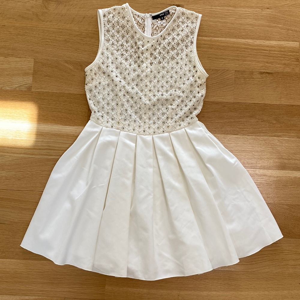 TFNC London white skater dress